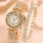 Design Stone Quartz Watch & Bracelet