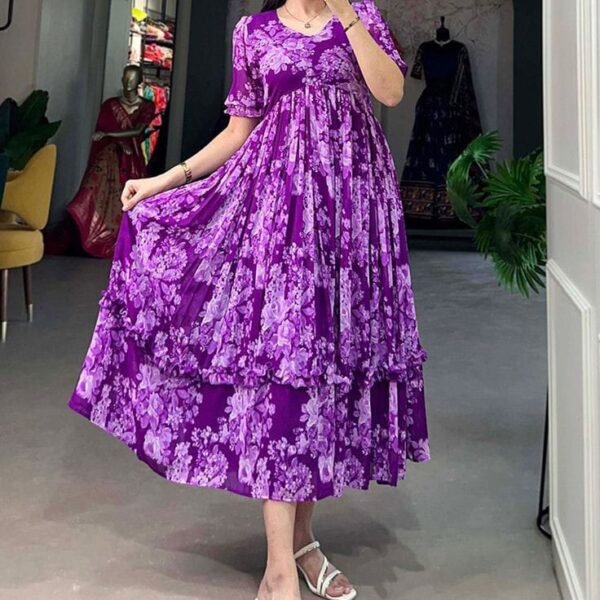 New Exclusive designed Gown 1 piece long kurti For Stylish Women Girls